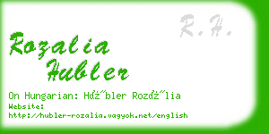 rozalia hubler business card